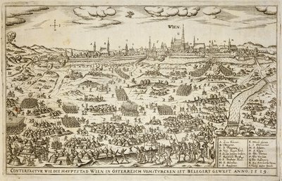The Siege of Vienna in 1529, Illustration from a Book on the Ottoman Campaigns in Europe, Engraved by Paul Furst by German School