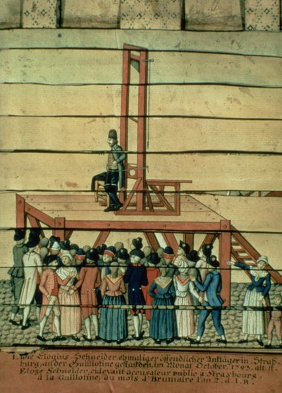 The Terror - Jean Georges Schneider and the Guillotine by German School