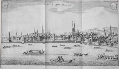 The Town of Zurich, Switzerland, from Volume II of Itinera Alpina by German School