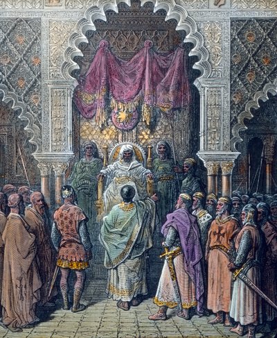 The Treaty of Jaffa Between Emperor Frederick II and Sultan al-Kamil in 1229 by German School