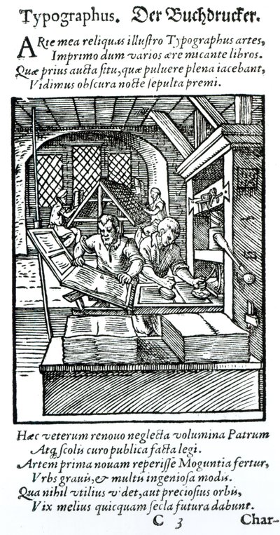 The Typographer, Published by Hartman Schopper by German School