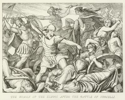 The Woman of the Kimbri after the Battle of Vercelli by German School