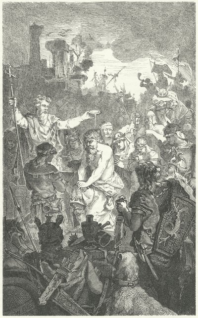 The baptism of Clovis I, King of the Franks, 496 by German School