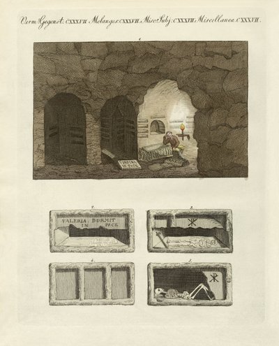 The catacombs of the subterranean excavators in Rome by German School