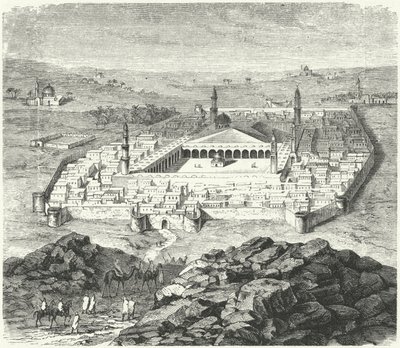 The city of Medina, Arabia (engraving) by German School