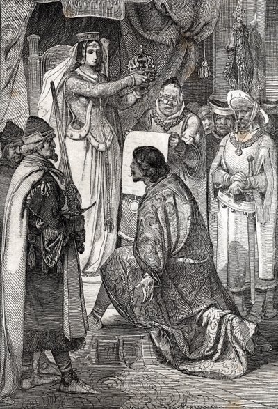 The Coronation of Erik XIII of Pomerania as King of Sweden, Denmark and Norway, by Margaret I of Denmark by German School