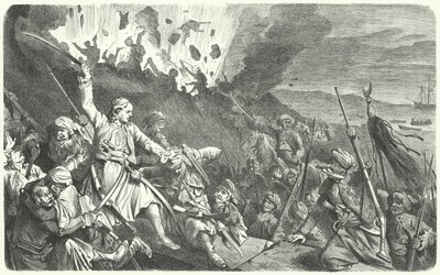 The fall of Missolonghi, Greek War of Independence by German School