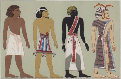 The four races of humanity by German School