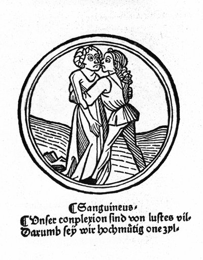 The Four Temperaments: The Blood (Warm and Kind) (Xylography, Augsburg 1480) by German School