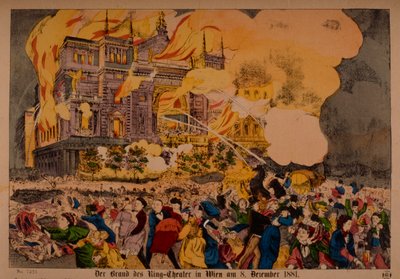 The Great Fire in the Ringtheater on 8 December 1881 by German School