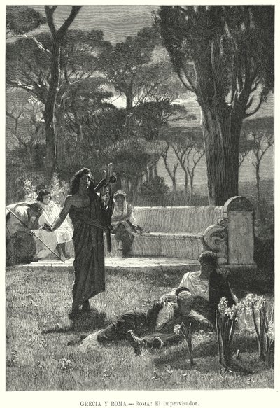 The Improvisor, Ancient Roman Entertainer by German School