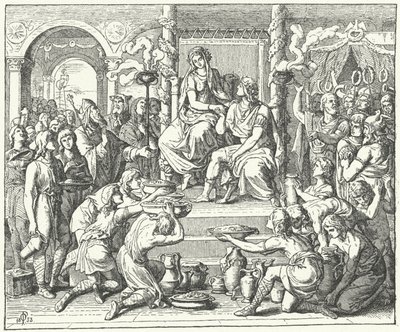 The marriage of Ataulf, King of the Visigoths, and Galla Placidia, daughter of the Roman Emperor Theodosius I, 414 by German School