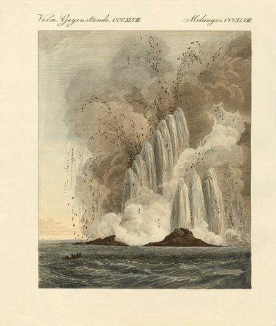 The New Volcanic Island on the Mediterranean Sea by German School
