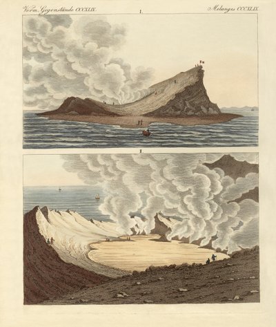 The New Volcanic Island on the Mediterranean Sea, Two Months Later by German School