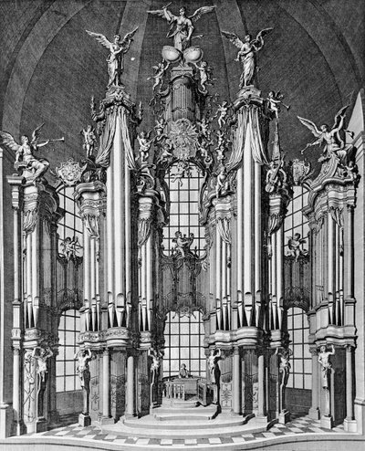 The organ in the Basilica of St. Martin, Weingarten by German School