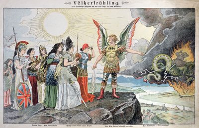 The people of Europe in the Spring Time, 1896 by German School