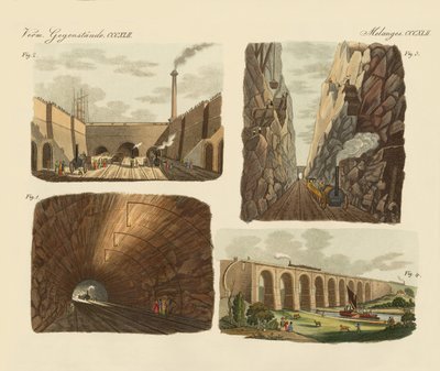 The Railway Between Manchester and Liverpool by German School