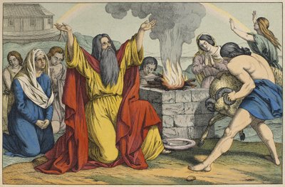 The sacrifice of Noah, illustration from L