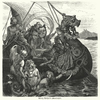 The sea voyage of King Rother by German School