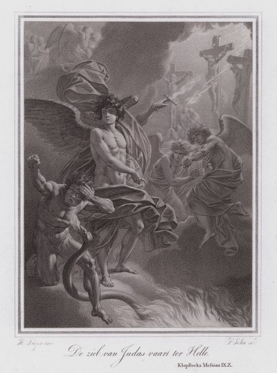 The Soul of Judas on Its Way to Hell (engraving) by German School