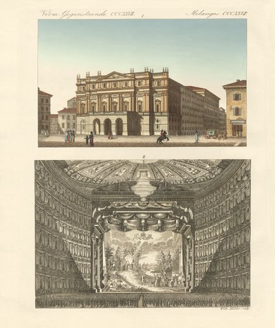 The theatre Della Scala in Milan by German School