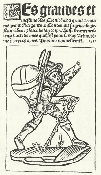 Title page from the best known edition of Gargantua, a novel by Francois Rabelais by German School