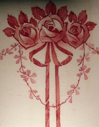 Toilet set with Jugendstil floral decoration (detail) by German School