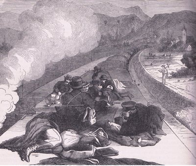 Transport of Prussian Ambulance Corps by German School