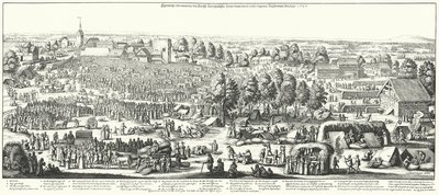 Travellers Visiting the Healing Springs in the Village of Hornhausen, 1646 by German School