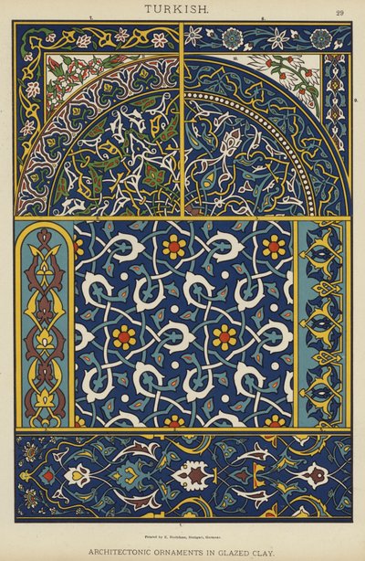 Turkish, Architectonic Ornaments in Glazed Clay by German School