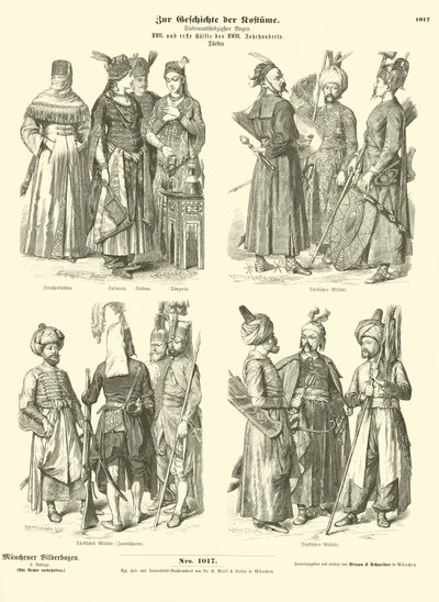 Turkish Costumes, 17th and First Half of 18th Century by German School
