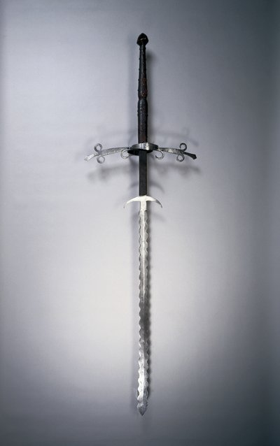 Two-Handed Sword with Flamboyant Blade by German School