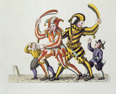 Two Jesters Playing with Children, from Old Nuremberg