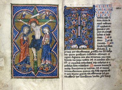 Two pages from a thirteenth century Missale in Latin, from the Middle Rhine region by German School