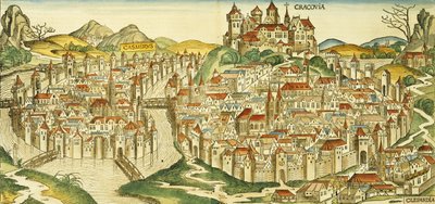 View of the city of Cracow, from the Nuremberg Chronicle by Hartmann Schedel, 1493 by German School
