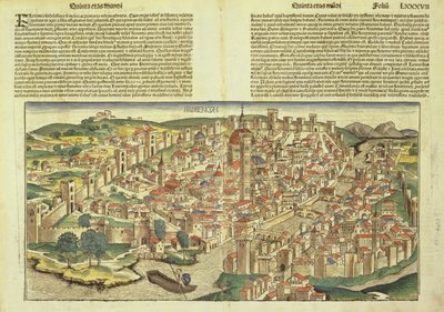 View of the walled city of Florence, from the Nuremberg Chronicle by Hartmann Schedel, 1493 by German School