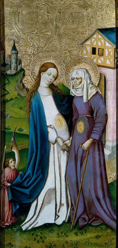 Visitation. Meeting between the Virgin Mary and Saint Elizabeth by German School