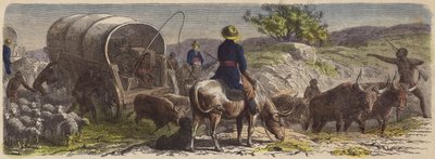 Wagon train in South Africa by German School