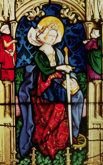 Window depicting St. Catherine by German School