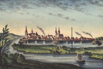 Wittenberg, capital of Chur-Sachsen, on the river Elbe, 1546 by German School