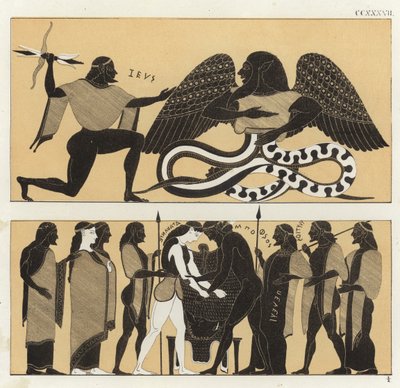 Zeus with Typhon and the Calydonian Hunt by German School