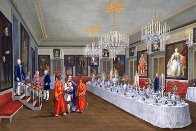 Dining room with series of portraits of Habsburg emperors by Germano Prosdocimi