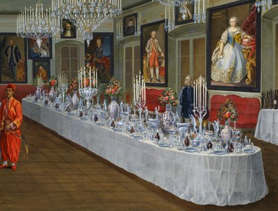 The Dining Room with Series of Portraits of Habsburg Emperors, Villa Lazarovich, Trieste Residence of Maximilian of Habsburg by Germano Prosdocimi