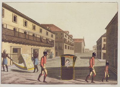 Litters in St. Sebastian Street by Gerolamo Fumagalli