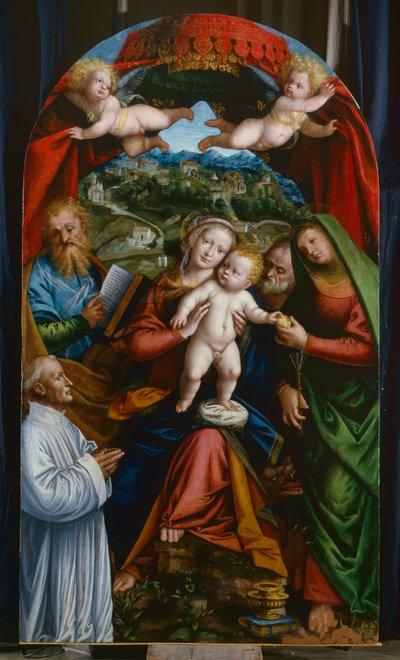 Madonna and Child and St Martha, St James, St Joseph and a donor, c.1543 by Gerolamo Giovenone