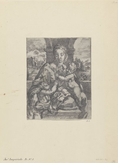 Mary with Child and the Young John the Baptist by Gerolamo Imperiale