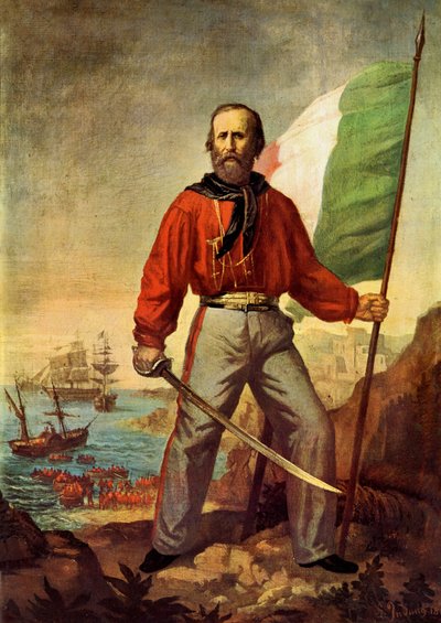 Portrait of Giuseppe Garibaldi During the Landing of Thousand at Marsala by Gerolamo Induno