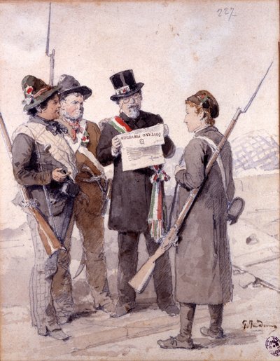Risorgimento: The Five Days of Milan (18-22 March 1848) by Gerolamo Induno