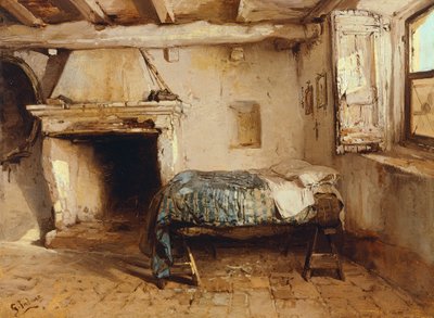Rustic Interior by Gerolamo Induno