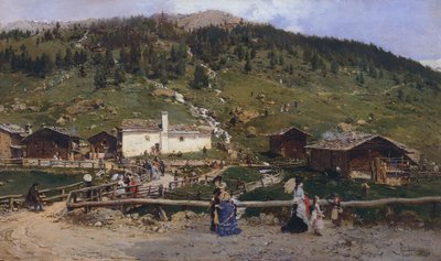 Saint Catherine in Valfurva by Gerolamo Induno